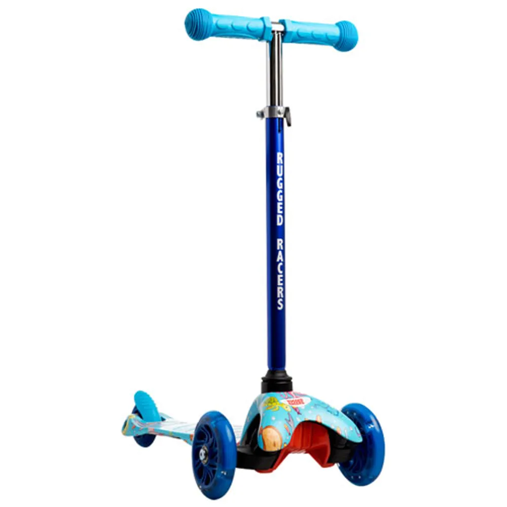 Rugged Racers Deluxe Mini 3-Wheeled Foldable Kick Scooter - Sea World