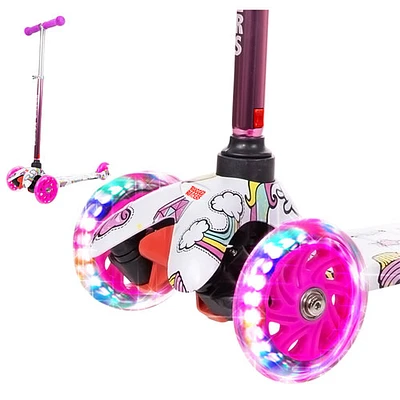 Rugged Racers Mini 3-Wheeled Foldable Kick Scooter - Unicorn Design