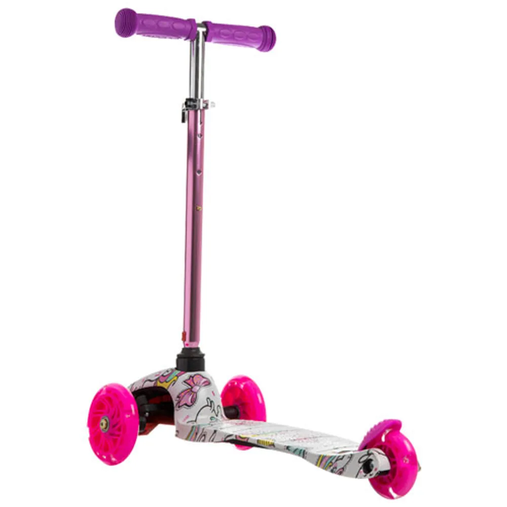 Rugged Racers Mini 3-Wheeled Foldable Kick Scooter - Unicorn Design