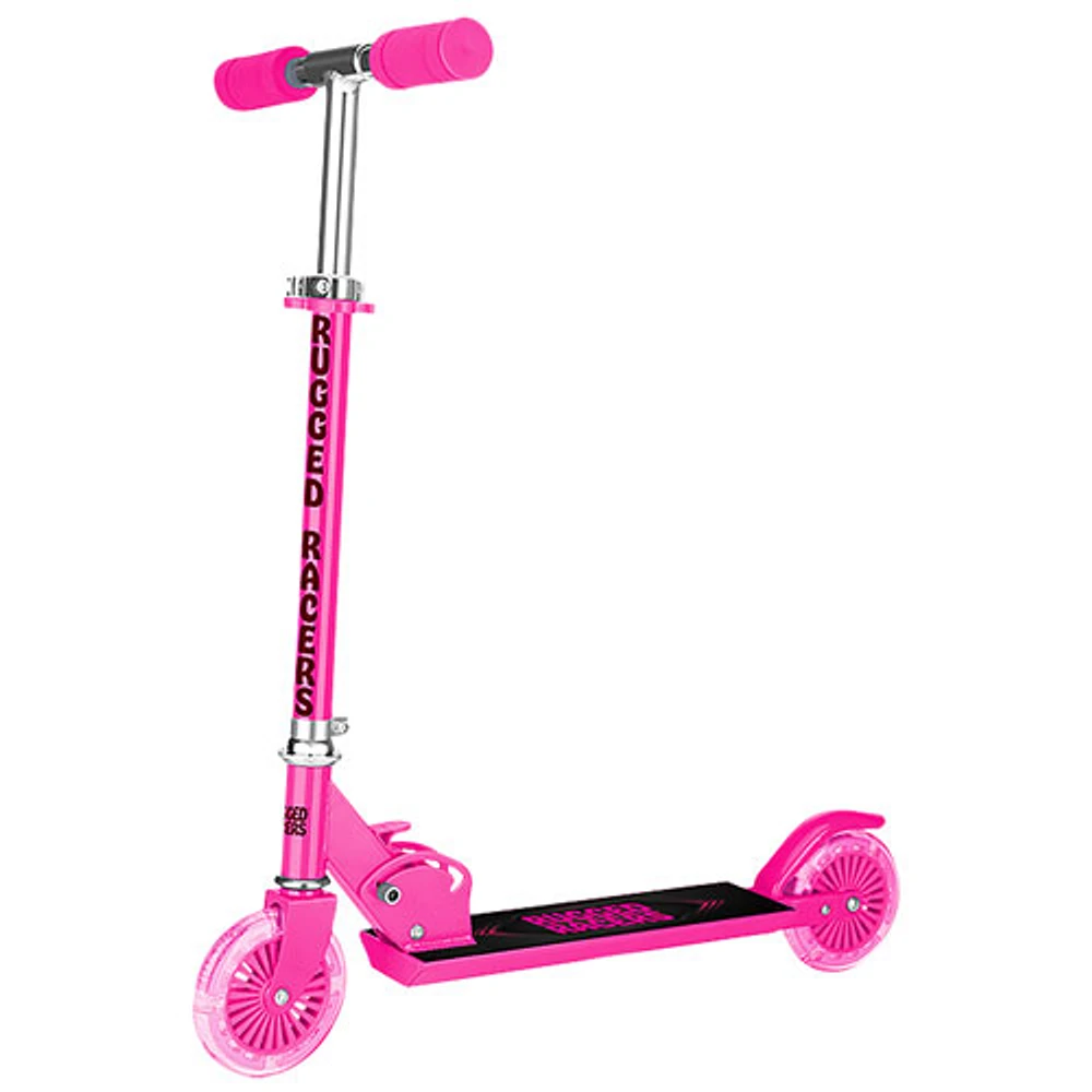 Rugged Racers R1 2-Wheeled Foldable Kick Scooter - Pink