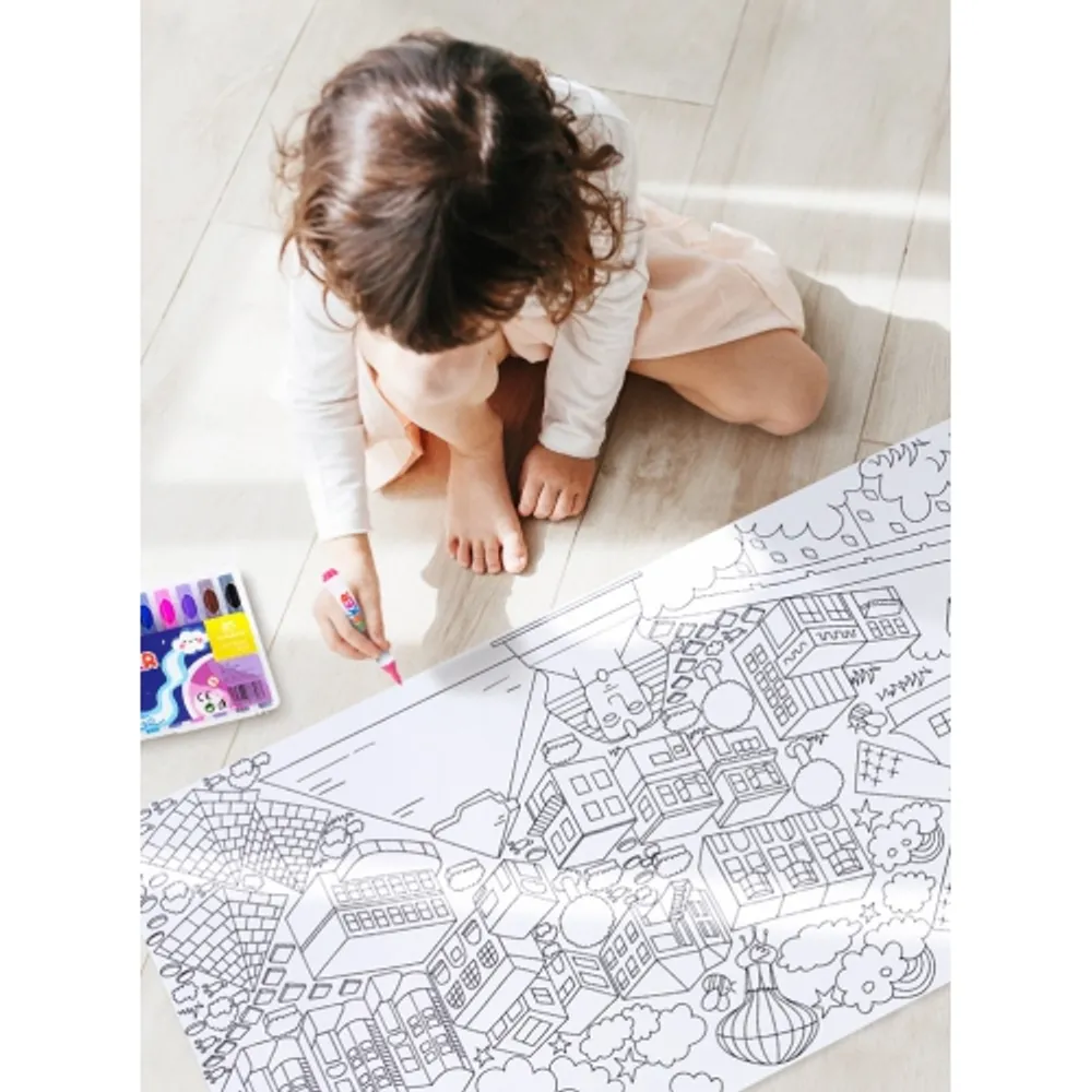 Kids Drawing Paper Large Coloring Roll For Kids Sticky Drawing Paper Roll  For Toddler Giant Coloring