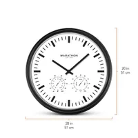 Marathon Jumbo 20" Indoor/Outdoor Wall Clock - Black