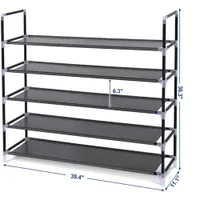 Boutique Home 5-Shelf Shoe Rack Bench