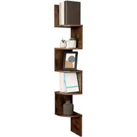 Boutique Home 5-Shelf Floating Wall Shelf - Brown