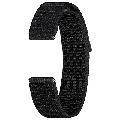 Bracelet en tissu Feather pour Galaxy Watch de Samsung - Moyen/Grand - Noir