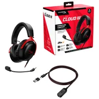 HyperX Cloud III Gaming Headset - Black/Red