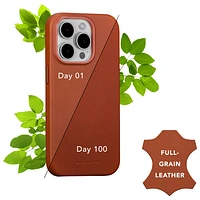 Dbramante1928 Roskilde Full Grain Leather Fitted Hard Shell Case with MagSafe for iPhone 15 Pro Max - Tan