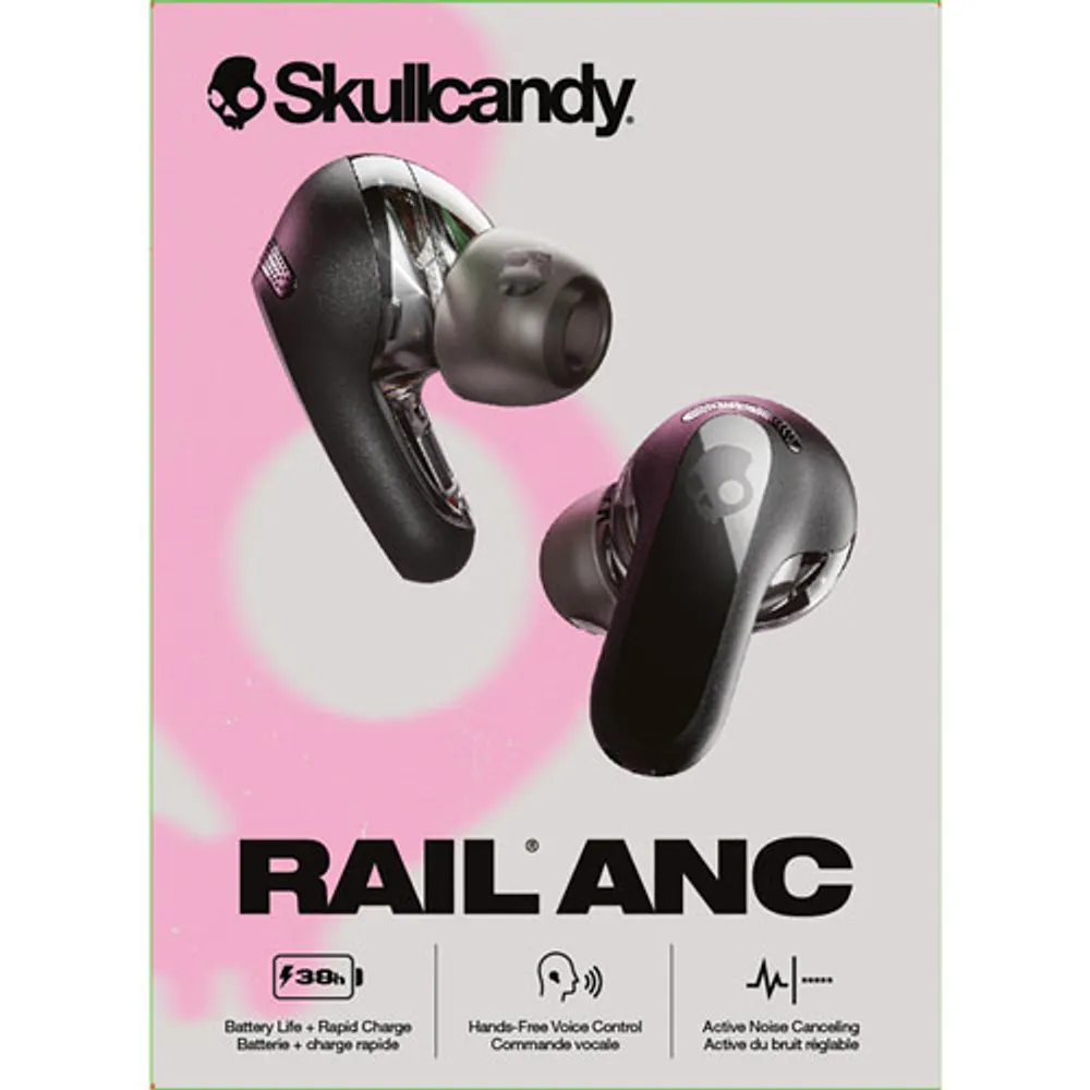 Skullcandy Rail In-Ear Noise Cancelling True Wireless Earbuds (S2IPW-P740) - Black