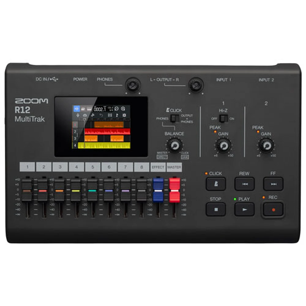 Zoom ZR12 Portable Tabletop Multitrack Recorder - Black