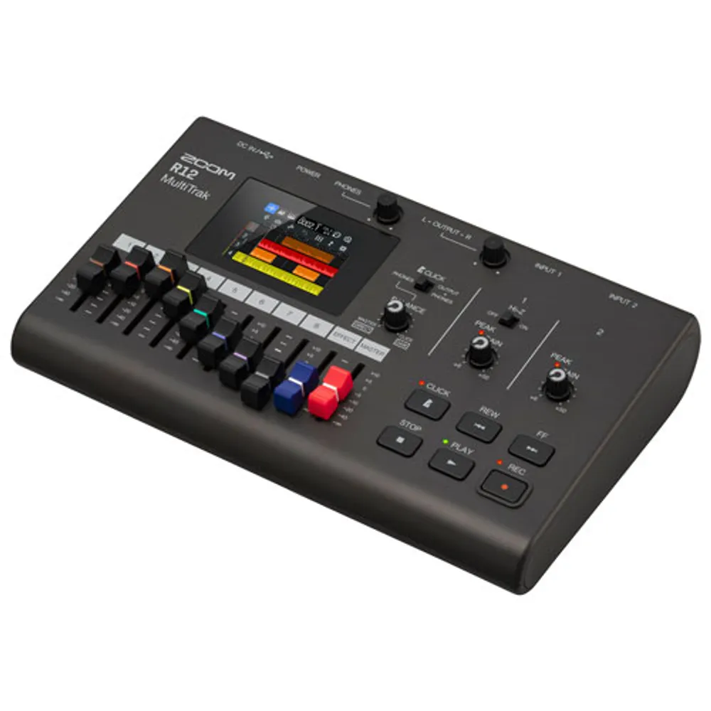 Zoom ZR12 Portable Tabletop Multitrack Recorder - Black