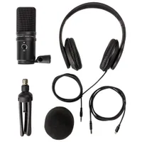 Ensemble avec microphone USB pour baladoémissions ZUM-2PMP de Zoom - Noir