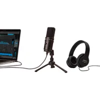 Ensemble avec microphone USB pour baladoémissions ZUM-2PMP de Zoom - Noir