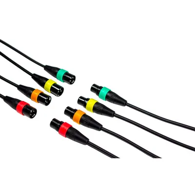 Zoom XLR Microphone Cable with Color Coded Rings (ZXLR4CCP) - 4-Pair