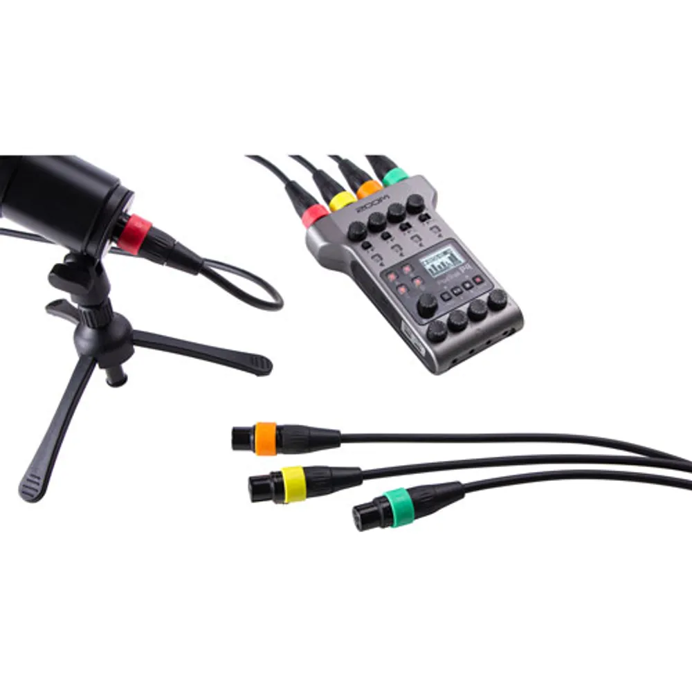 Zoom XLR Microphone Cable with Color Coded Rings (ZXLR4CCP) - 4-Pair