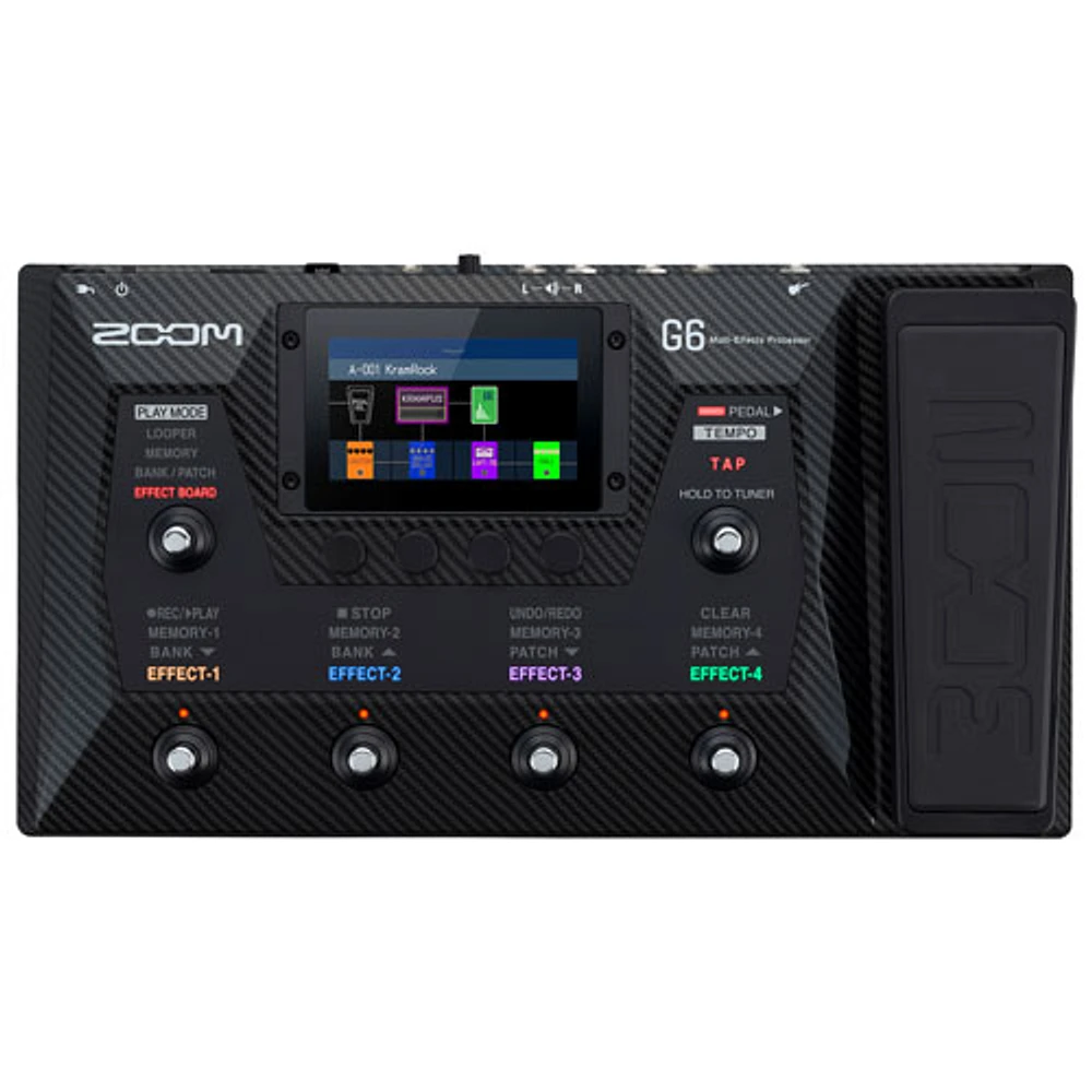 Zoom G6 Multi-Effects Processor for Guitarists (ZG6) - Black