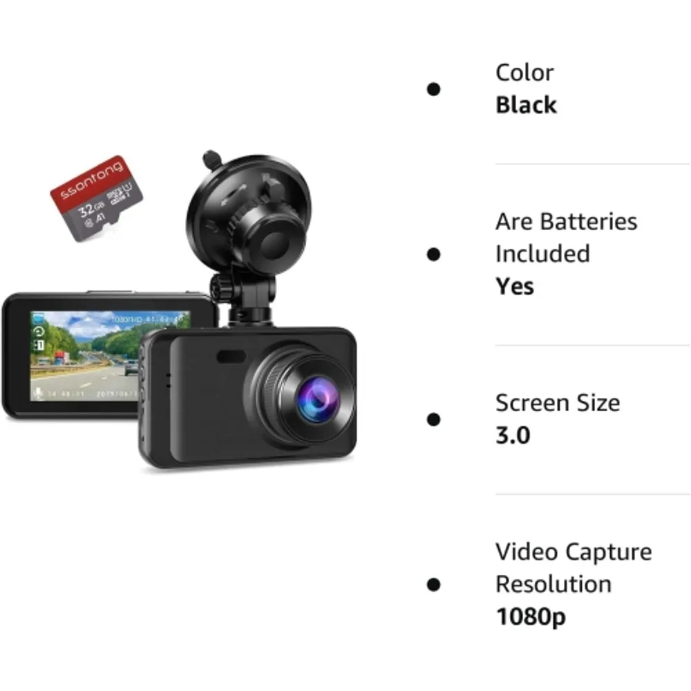  Garmin Dash Cam 47, 1080p and 140-degree FOV, Monitor