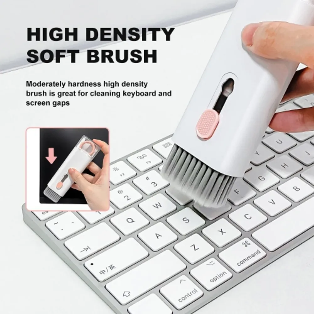 8 in 1 Cleaner Kit with Spray Upgrade Multifunctional Electronics Cleaning  Kit Keyboard Cleaner Kit Airpod Pro Cleaning Pen Brush Tools for