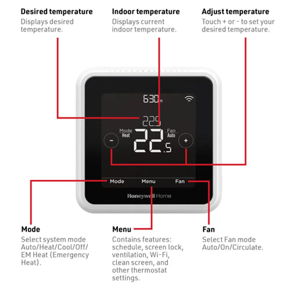 Honeywell Home T5 Wi-Fi 7-Day Programmable Smart Thermostat with Geofencing