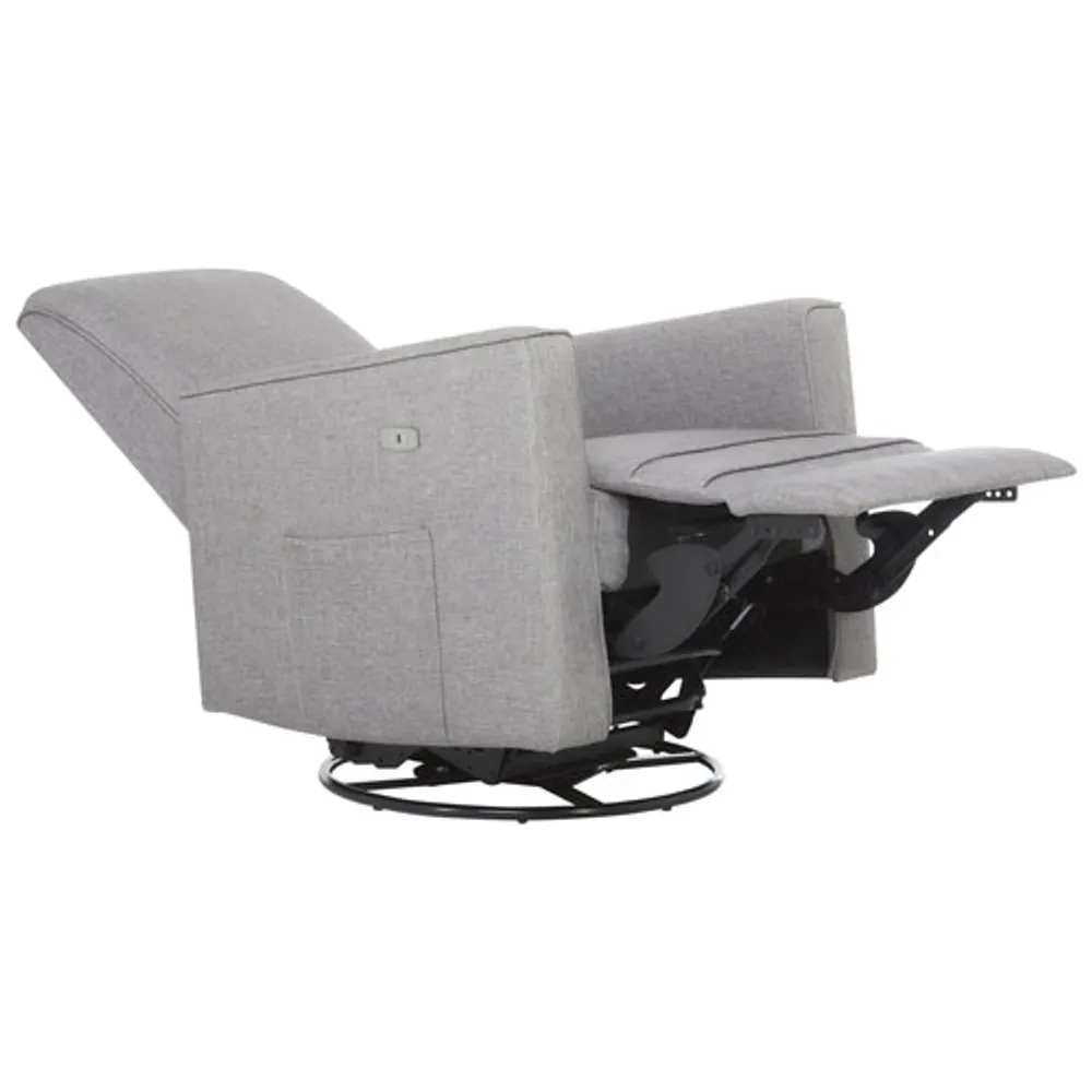 Fauteuil coulissant inclinable électrique en tissu EZ Fabric de Kidiway - Granite