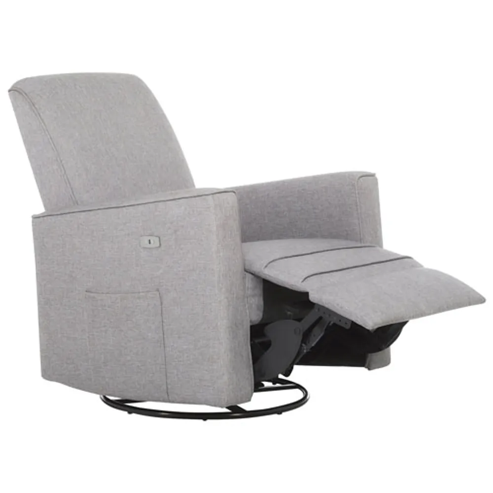 Fauteuil coulissant inclinable électrique en tissu EZ Fabric de Kidiway - Granite