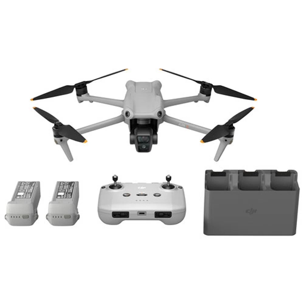 Ensemble avec drone quadricoptère Air 3 et manette de DJI