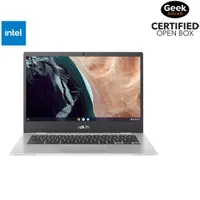 Open Box - ASUS CX1 14" Chromebook - Transparent Silver (Intel Celeron N4500/64GB eMMc/8GB RAM/ChromeOS)