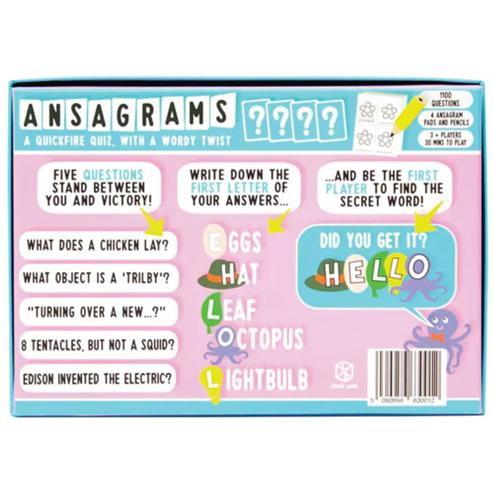 Ansagrams Card Game - English