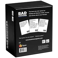 Bad Choices Card Game - English