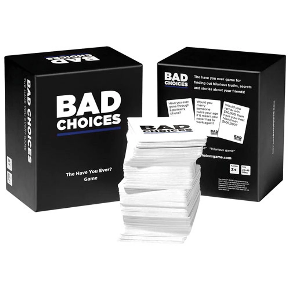 Bad Choices Card Game - English