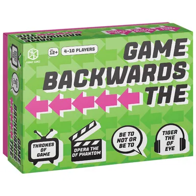 Jeu de cartes Game Backwards - Anglais