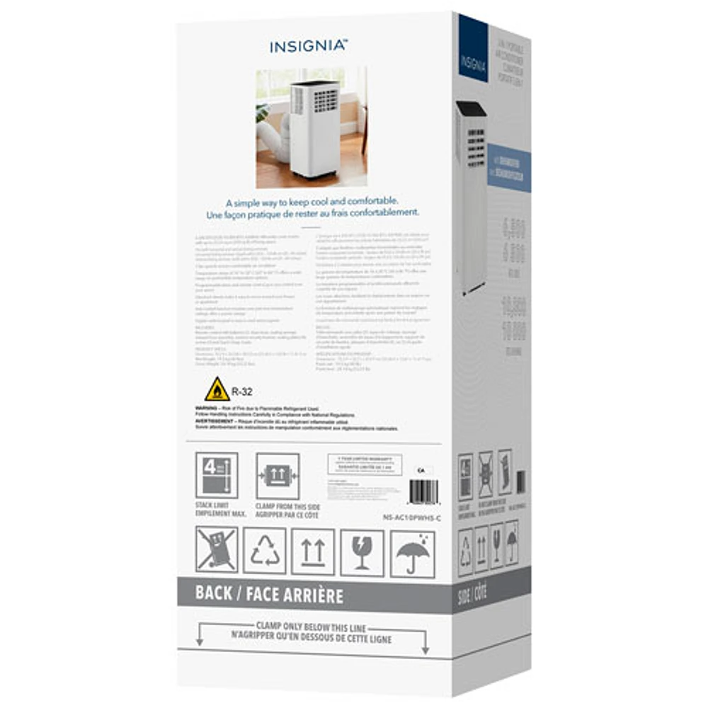Insignia Portable Air Conditioner - BTU (SACC BTU) - White/Black