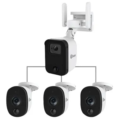 Swann Fourtify Wireless 4-CH 64GB NVR Security System with 4 Bullet FHD Cameras - White