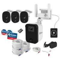 Swann Fourtify Wireless 4-CH 64GB NVR Security System with 4 Bullet FHD Cameras - White
