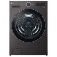 Open Box - LG 5.8 Cu. Ft. High Efficiency Front Load Steam Washer (WM6700HBA) - Black Steel - Perfect Condition