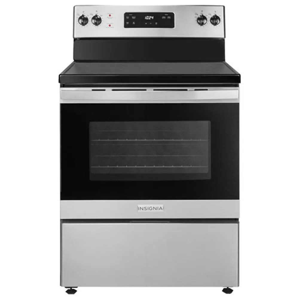 Open Box - Insignia 30" 5.0 Cu Ft Freestanding Electric Range (NS-RGRCESS3-C) - Stainless Steel - Scratch & Dent