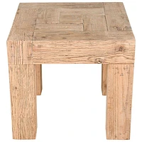 Evander Rustic Country Square End Table - Light Brown