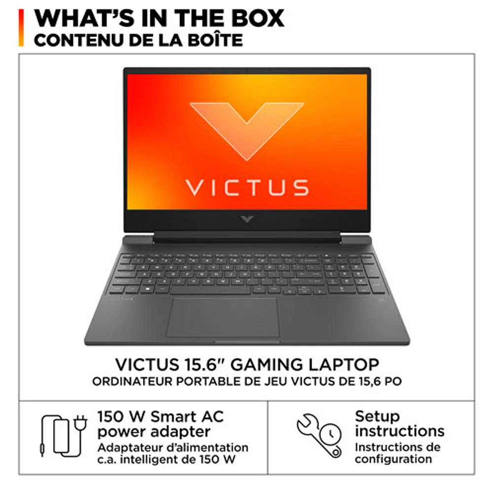 HP Victus 15.6” Gaming Laptop - Mica Silver (AMD Ryzen 5 7535HS/512GB SSD/8GB RAM/GeForce RTX 2050/Win 11)