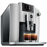 Jura E6 Automatic Espresso Machine with Frother & Coffee Grinder - Platinum