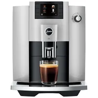 Jura E6 Automatic Espresso Machine with Frother & Coffee Grinder - Platinum