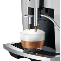 Jura E6 Automatic Espresso Machine with Frother & Coffee Grinder - Platinum