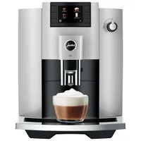 Jura E6 Automatic Espresso Machine with Frother & Coffee Grinder - Platinum