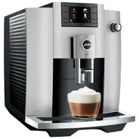 Jura E6 Automatic Espresso Machine with Frother & Coffee Grinder - Platinum