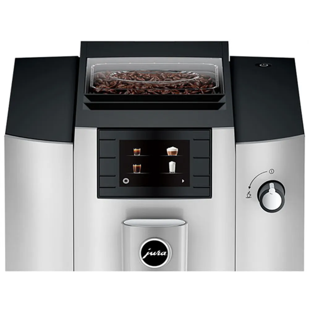 Jura E6 Automatic Espresso Machine with Frother & Coffee Grinder - Platinum