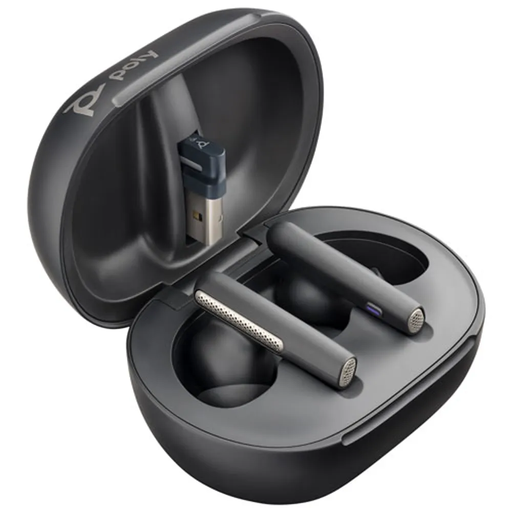 Plantronics Voyager Free 60+ UC In-Ear Noise Cancelling True Wireless Earbuds - Black