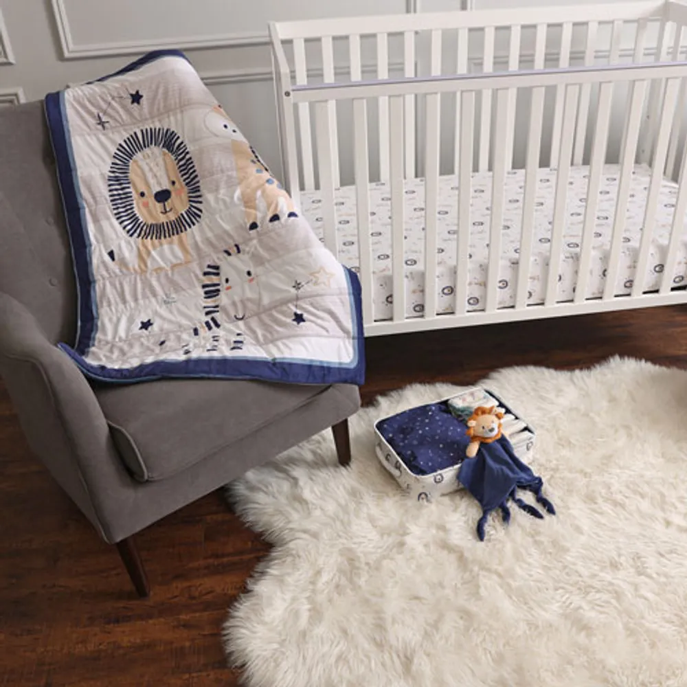 Nemcor 5-Piece Nursery Crib Bedding Bundle - Blue