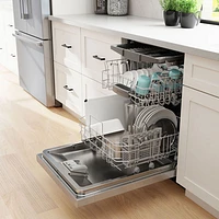 Bosch 24" 46dB Built-In Dishwasher with Stainless Steel Tub & Third Rack (SHE53CE5N) - Stainless Steel