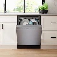 Lave-vaisselle encastrable 24 po 46 dB avec cuve inox et troisième panier Bosch (SHE53CE5N) - Inox