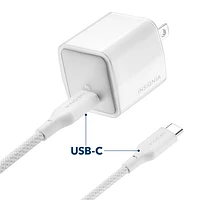 Insignia 30W USB-C Wall Charger with 1.8m (6 ft.) C-C Cable - White - Only at Best Buy