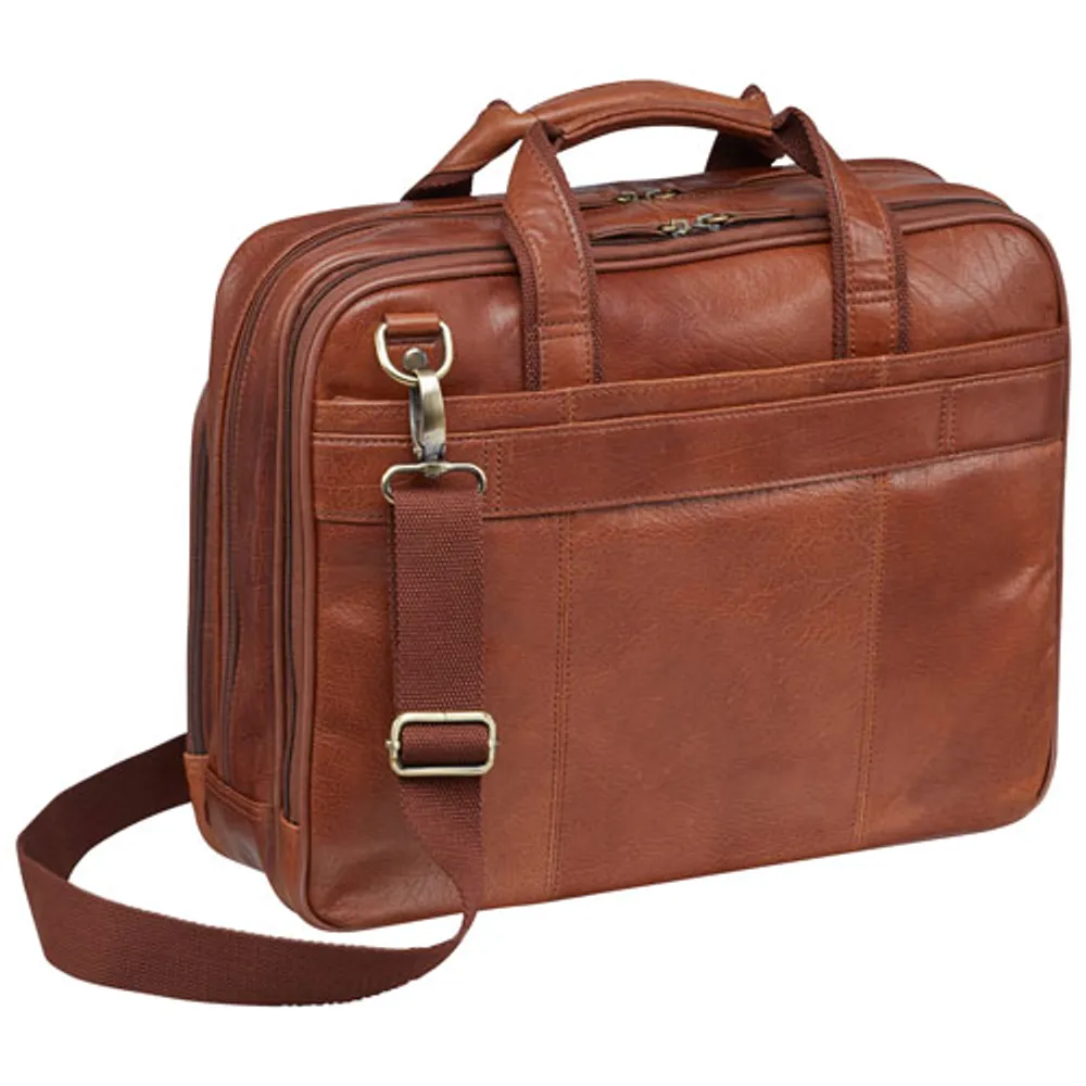 Mancini Signature Double Compartment Laptop Briefcase