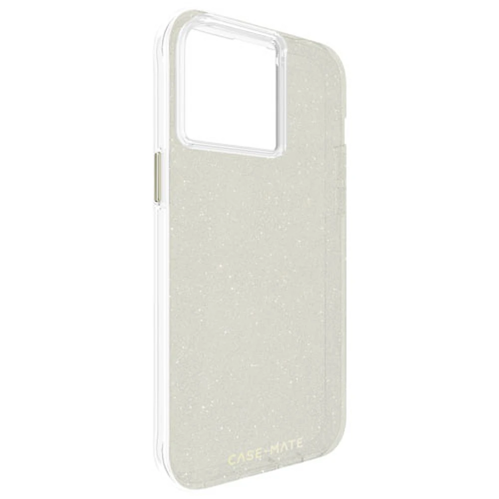 Case-Mate Sheer Crystal Fitted Hard Shell Case for iPhone 15 Pro Max - Clear/Gold